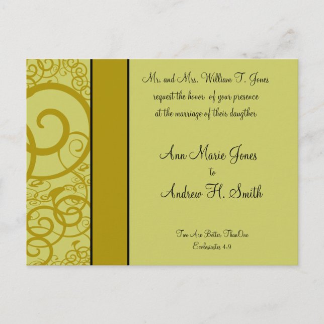 Christliche Hochzeitseinladung in tiefblauem Meer Einladungspostkarte (Vorderseite)