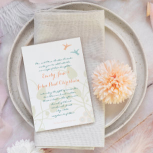 Christliche Hochzeitseinladung Kolibris Blumen Einladung