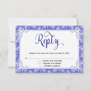 Christliche Hochzeitskarte für Schneeflocken RSVP Karte