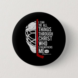 Christliche Hockey-Bibel-Verse Philipper Religiös Button
