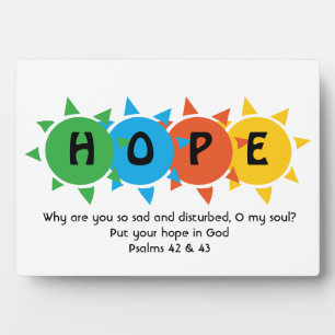 Christliche HOFFNUNG IN DER GOTTEN-Suizidpräventio Fotoplatte