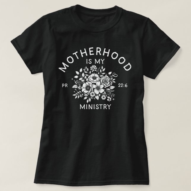 Christliche Homeschool-Mama Mutterschaft ist mein  T-Shirt (Design vorne)