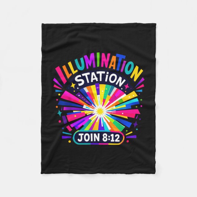 Christliche Illuminationsstation VBS-Crew 2026 Fleecedecke (Vorderseite)