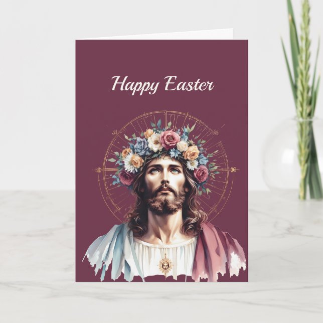 Christliche Illustration zum Osterblütenfest Feiertagskarte (Vorderseite)