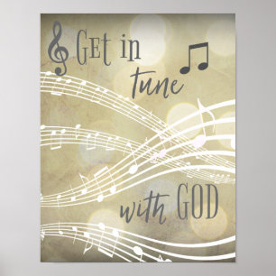 Christliche Inspiration: Auf Gott eingestimmt sein Poster