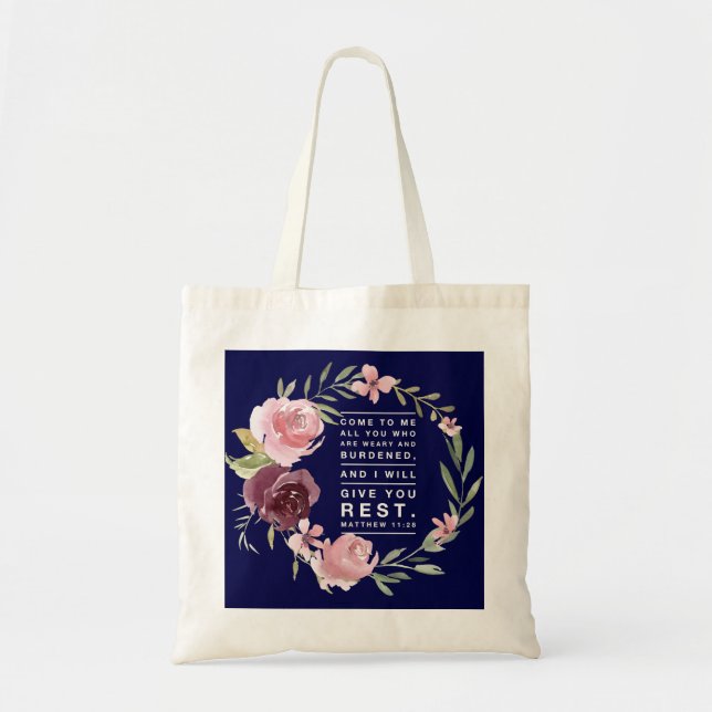 Christliche Inspiration Scripting Tote Bag Tragetasche (Vorne)