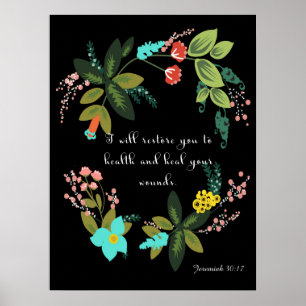 Christliche inspirational Kunst - Jeremias-30:17 Poster