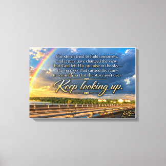 Christliche Inspirations-Leinwandkunst 'Blick nach Leinwanddruck