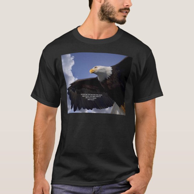 Christliche Isaiah 4031 Berg mit Flügeln wie Adler T-Shirt (Vorderseite)