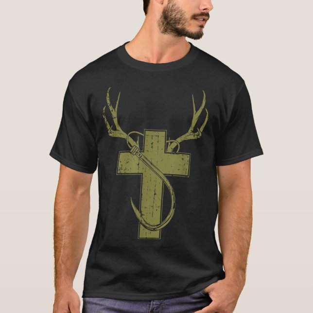 Christliche Jagdfischer - Lover-Geschenk für Männe T-Shirt (Vorderseite)
