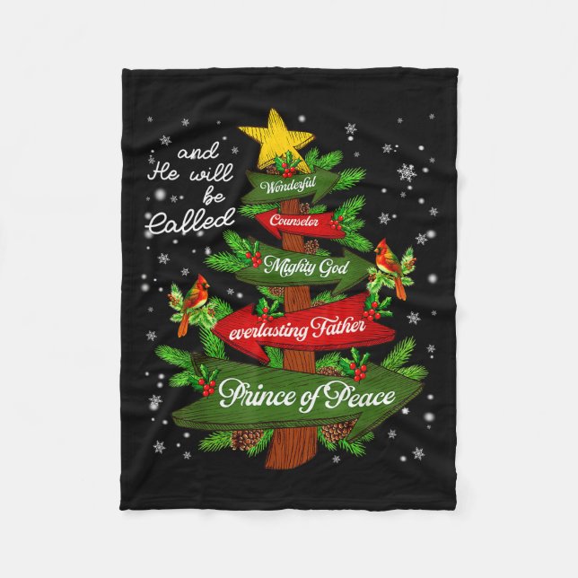 Christliche Jesus-Weihnachtsbaum-Pyjamas Xmas Männ Fleecedecke (Vorderseite)