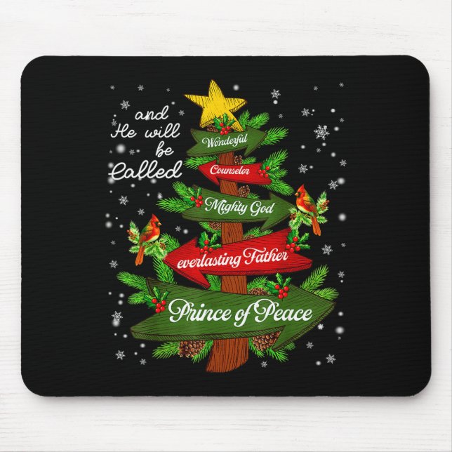 Christliche Jesus-Weihnachtsbaum-Pyjamas Xmas Männ Mousepad (Vorne)