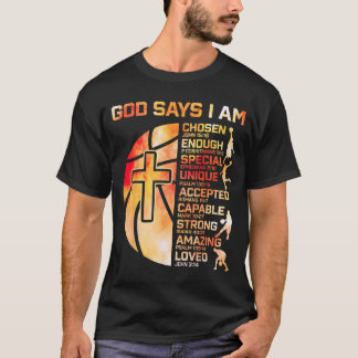Christliche Jungen Baseball Gott sagt religiöse Gr T-Shirt