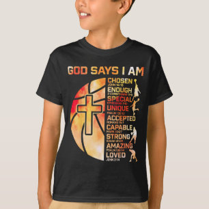 Christliche Jungen Baseball Gott sagt religiöse Gr T-Shirt