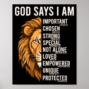 Christliche Jungen Gott sagt, ich bin Kleinkind Je Poster
