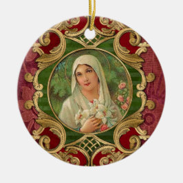 Christliche Jungfrau Mary Vintag Elegant Keramik Ornament