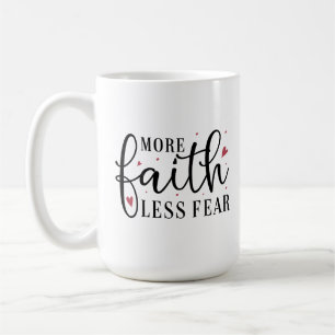 Christliche Kaffee-Tasse - Mehr Glaube weniger Ang Kaffeetasse