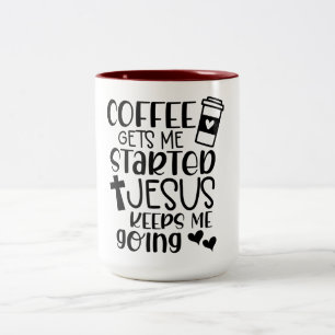 Christliche Kaffee-Tasse Zweifarbige Tasse