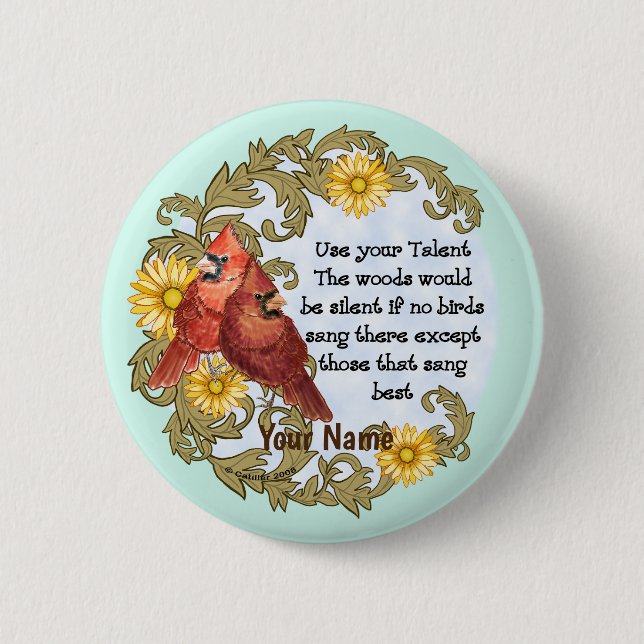 Christliche Kardinäle Talent  Button (Vorderseite)
