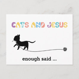 Christliche Katzen und Jesus | Genug Said Postkarte