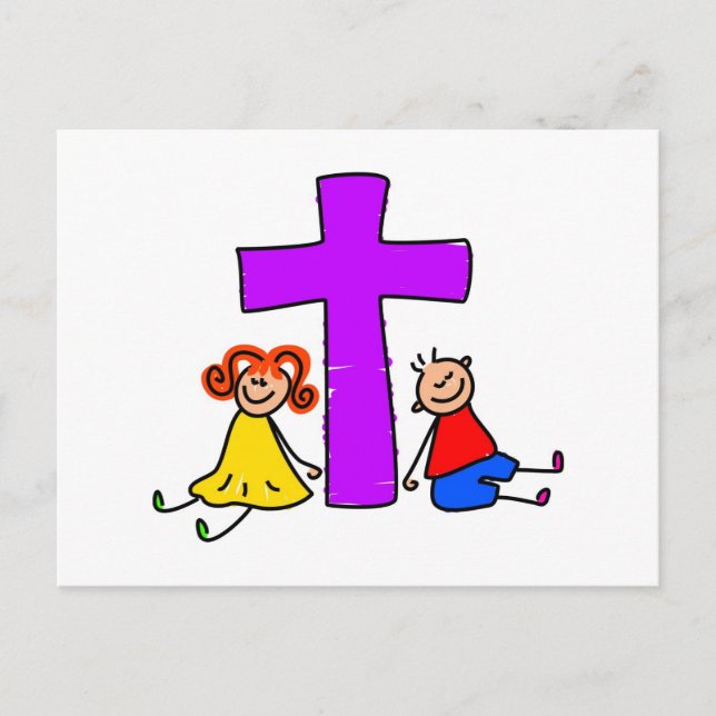 Christliche Kinder Postkarte (Vorderseite)