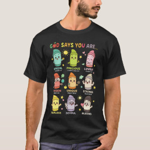 Christliche Kindergartenerzieherin Gott sagt, du b T-Shirt