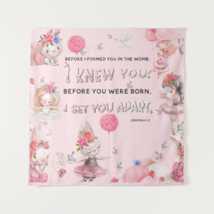 Christliche Kinderzimmer-Kunst - Bibelvers Jeremia Wandteppich