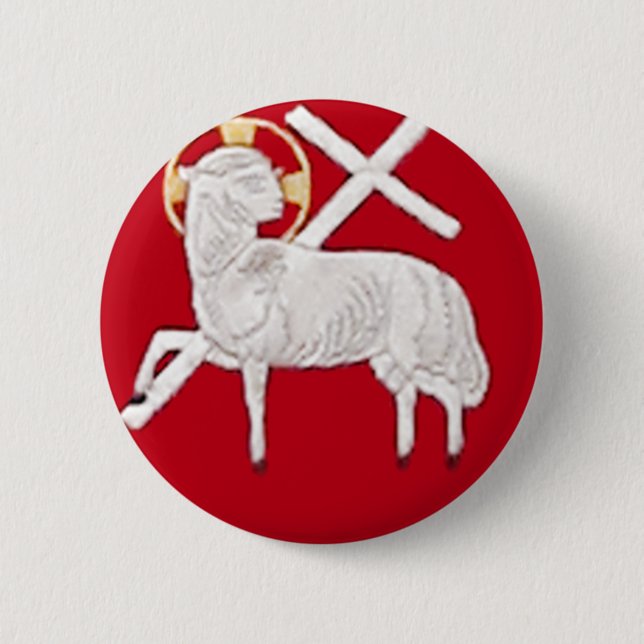 CHRISTLICHE KIRCHE SYMBOLS-LAMB DES GOTTES BUTTON (Vorderseite)