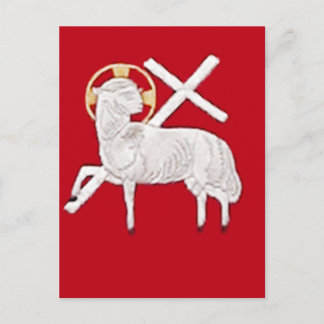 CHRISTLICHE KIRCHSYMBOLE-LAMB GOTT POSTKARTE
