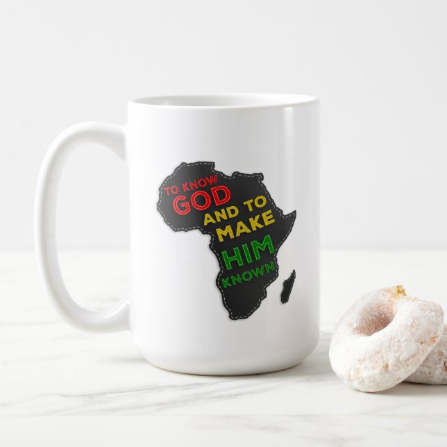 Christliche Klassische Bildung Afrika Karte Imitat Kaffeetasse (Mit Donut)