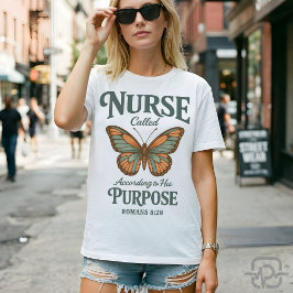 Christliche Krankenschwester Römer 8,28 Schmetterl T-Shirt