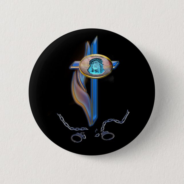 christliche Kreuzketten Button (Vorderseite)