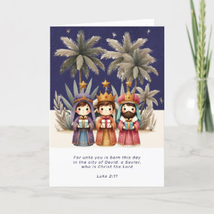 Christliche Krippe und Schrift Feiertagskarte