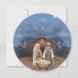 Christliche Krippe und Schrift Feiertagskarte