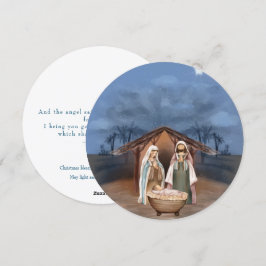 Christliche Krippe und Schrift Feiertagskarte