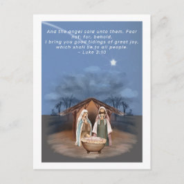 Christliche Krippe und Schrift Postkarte