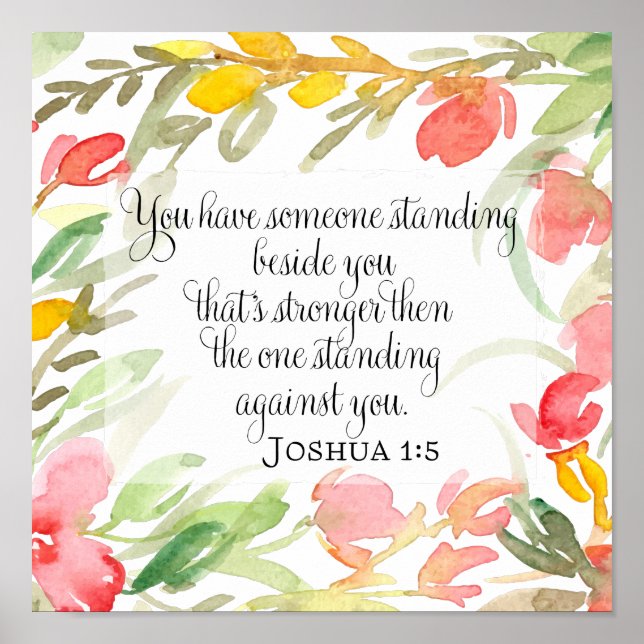 Christliche Kunst | Joshua 1:5 Poster (Vorne)