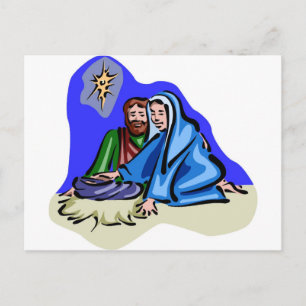 Christliche Kunstwerke von Mary und Joseph Postkarte