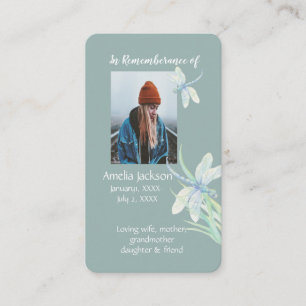 Christliche Libelle der Gedächtniskarte Visitenkarte