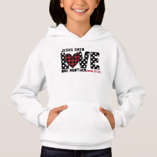 Christliche Liebe einander Johannes 13:34 Jesus Hoodie