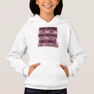 Christliche Liebe ist 1 Korinther 13 Jesus Rosa Hoodie