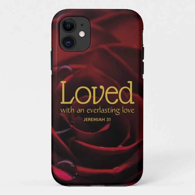 CHRISTLICHE LIEBE ROTE ROSE Case-Mate iPhone HÜLLE (Rückseite)