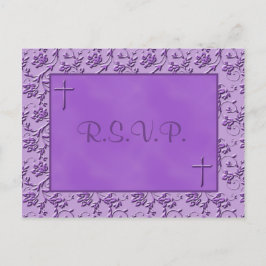 Christliche Lila R.S.V.P. Postkarte