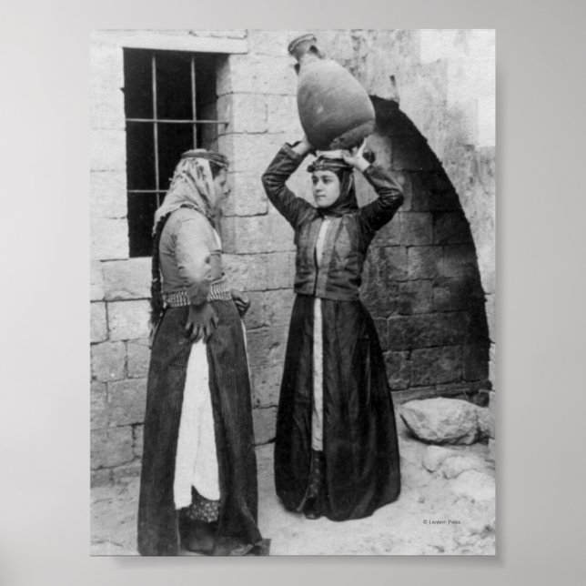 Christliche Mädchen in Nazareth Poster (Vorne)