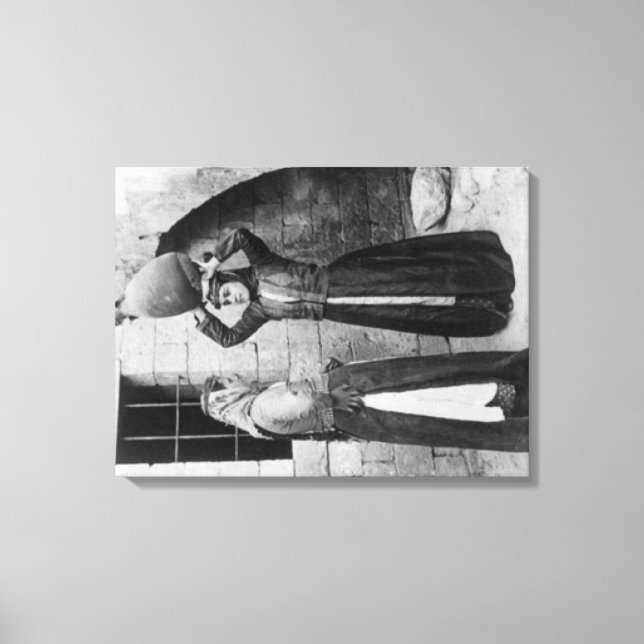 Christliche Mädchen mit Wasserjug in Nazareth Leinwanddruck (Vorderseite)