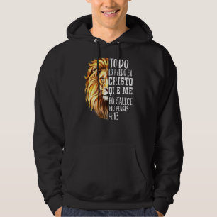 Christliche Männer Spanische Lion Judah Grafik auf Hoodie