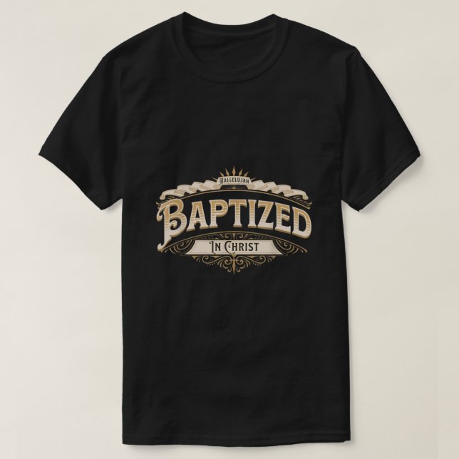 Christliche Männer Taufe BAPTIZEDINCHRIST T-Shirt (Design vorne)