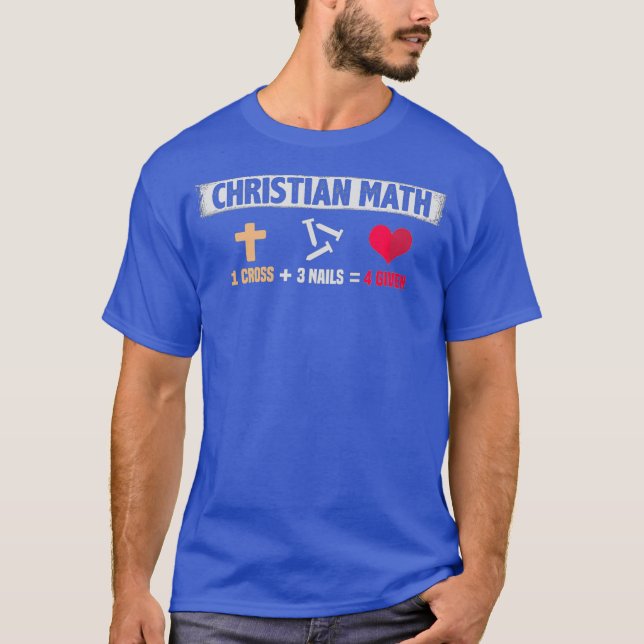 Christliche Matte 1 Kreuz 3 Nägel 4 T-Shirt (Vorderseite)