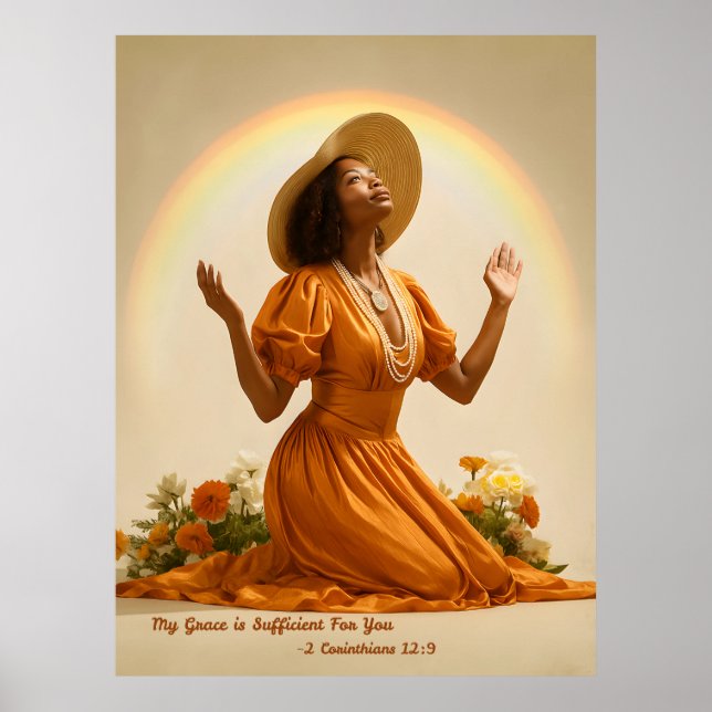 Christliche Mauer Art - Wohngestaltung Poster (Vorne)