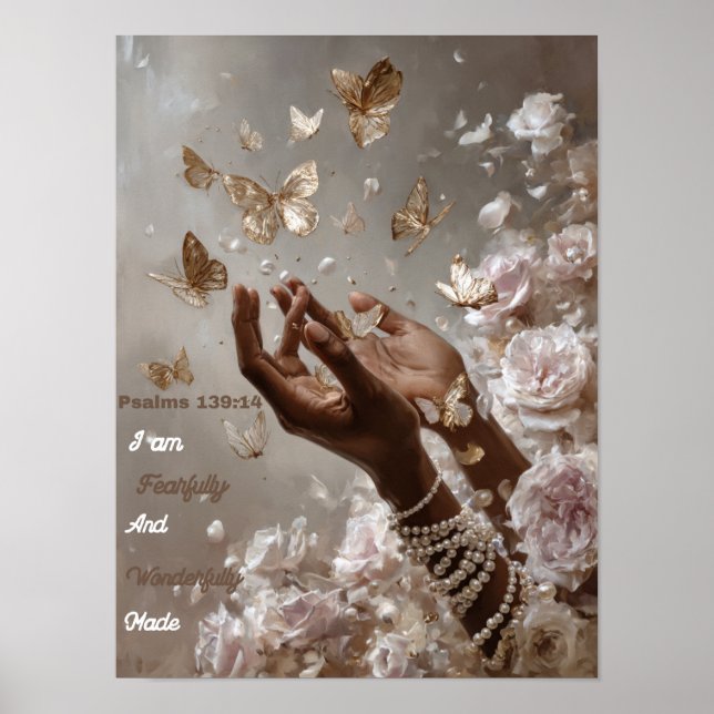 Christliche Mauer Art - Wohngestaltung Poster (Vorne)